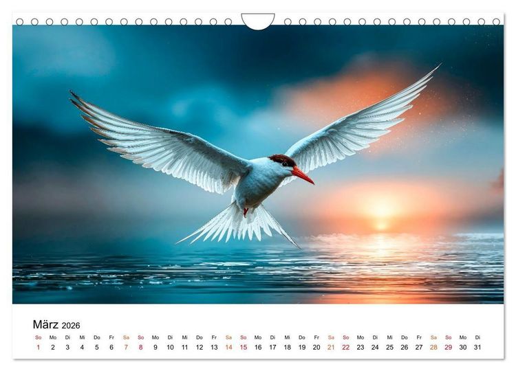 Produktbild: Seeschwalben - Meister der L&uuml;fte (Wandkalender 2026 DIN A4 quer), CALVENDO Monatskalender