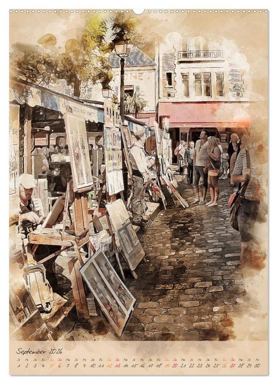 Produktbild: Paris - la Ville de l'amour (hochwertiger Premium Wandkalender 2026 DIN A2 hoch), Kunstdruck in Hochglanz