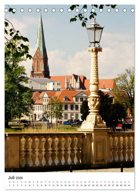 Produktbild: SCH&Ouml;NES SCHWERIN (Tischkalender 2026 DIN A5 hoch), CALVENDO Monatskalender