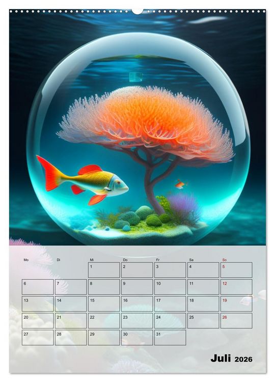 Produktbild: Gespiegelte Landschaft (hochwertiger Premium Wandkalender 2026 DIN A2 hoch), Kunstdruck in Hochglanz