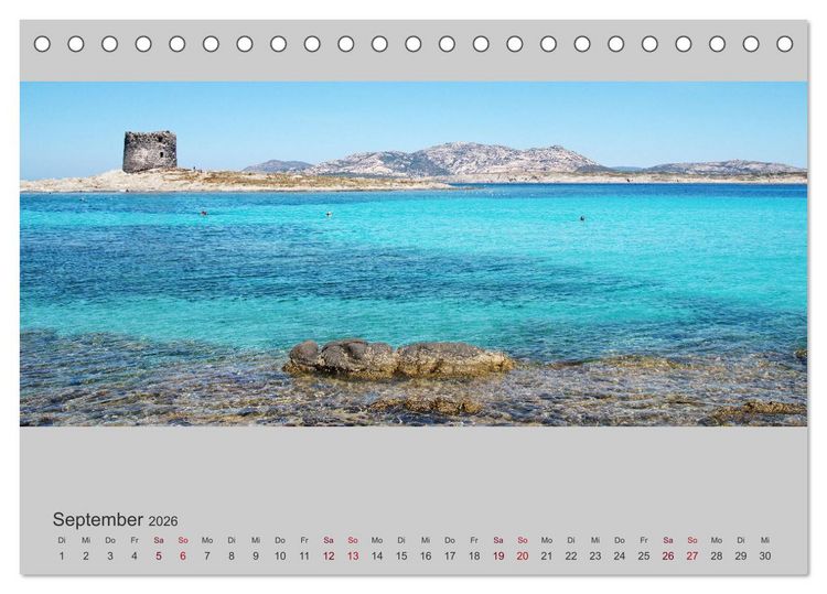 Produktbild: Sardinien &ndash; Die Nordk&uuml;ste (Tischkalender 2026 DIN A5 quer), CALVENDO Monatskalender