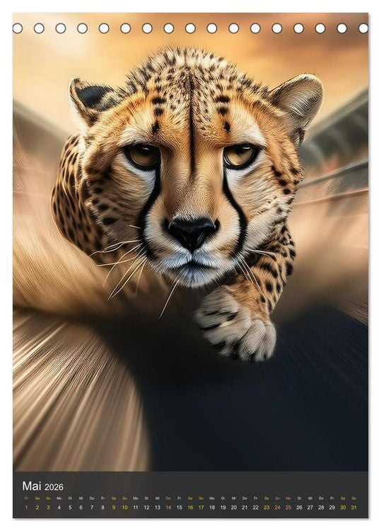Produktbild: Crazy Safari (Tischkalender 2026 DIN A5 hoch), CALVENDO Monatskalender