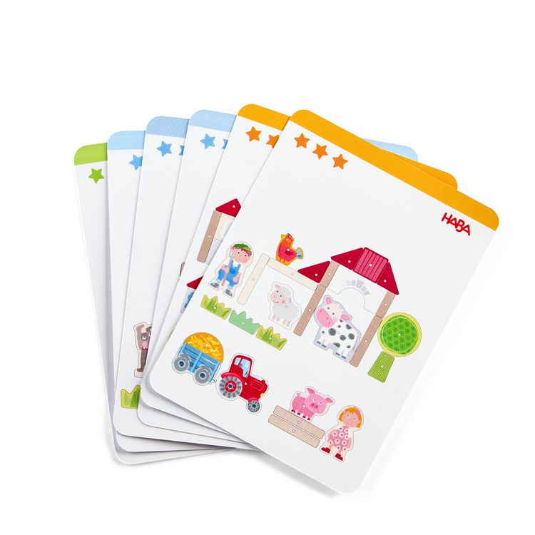 Produktbild: HABA 2013378001 - Hammer-Nagelspiel Bauernhof, 58-teilig, Lernspiel