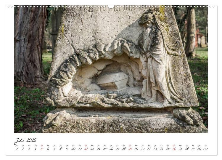 Produktbild: Alter Friedhof Freiburg (hochwertiger Premium Wandkalender 2026 DIN A2 quer), Kunstdruck in Hochglanz