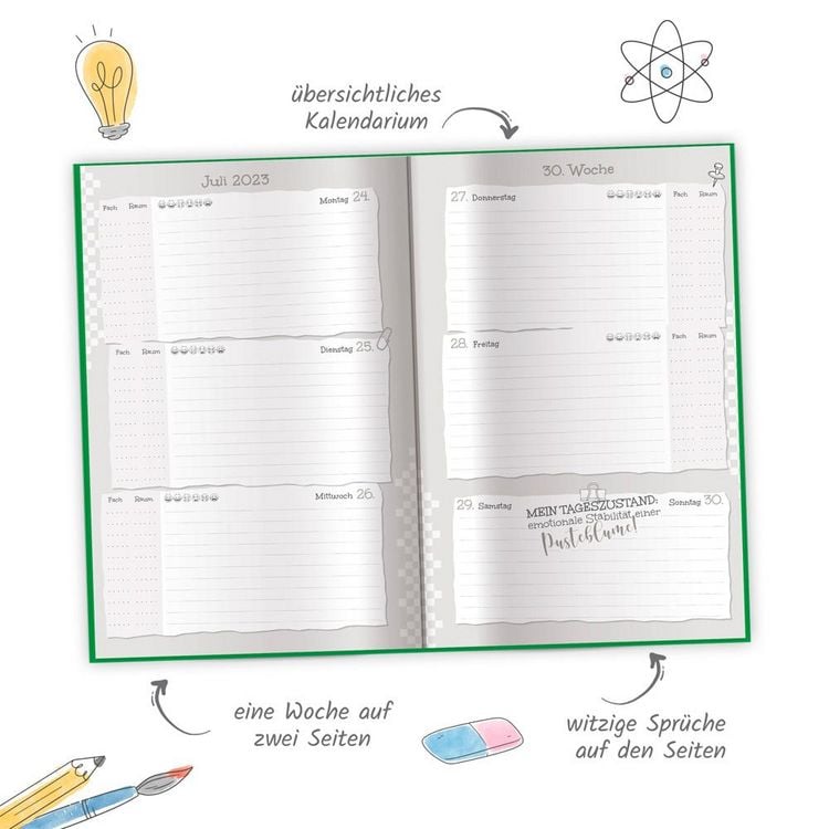 Produktbild: Tr&ouml;tsch Sch&uuml;lerkalender Flexi Gl&uuml;cksreif 23/24