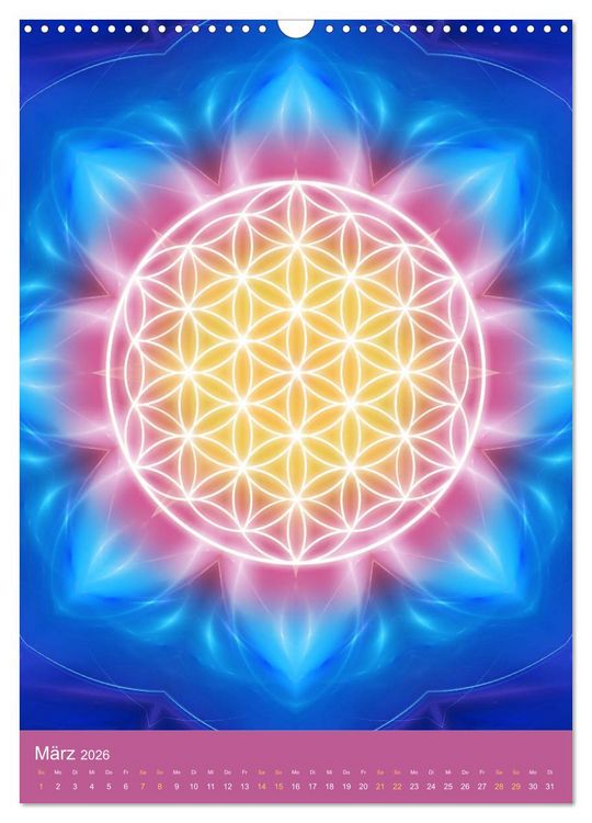 Produktbild: Blume des Lebens - Harmonie durch Symbolkraft (Wandkalender 2026 DIN A3 hoch), CALVENDO Monatskalender