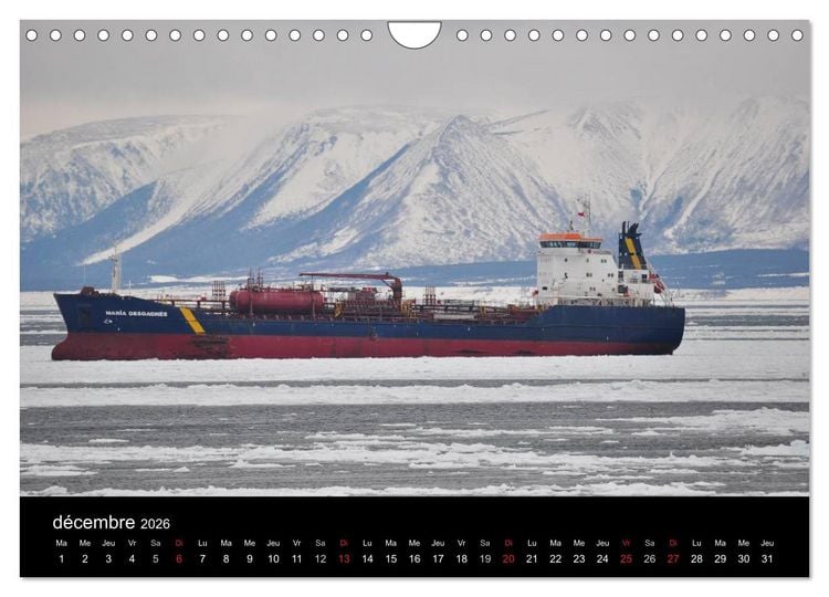 Produktbild: Navires du Saint-Laurent (Calendrier mural 2026 DIN A4 vertical), CALVENDO calendrier mensuel