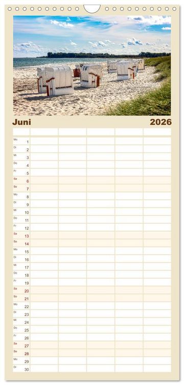 Produktbild: Familienplaner 2026 - Faszination Schlei mit 5 Spalten (Wandkalender, 21 x 45 cm) CALVENDO