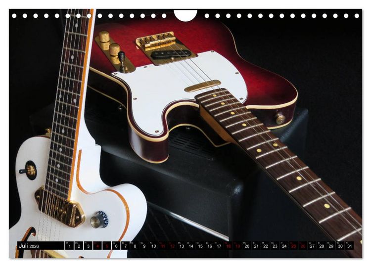 Produktbild: Gitarren und Amps - abgerockt (Wandkalender 2026 DIN A4 quer), CALVENDO Monatskalender