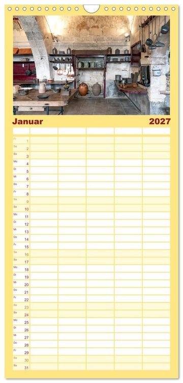 Produktbild: Familienplaner 2027 - F&uuml;rstliche K&uuml;chen und Tafeln mit 5 Spalten (Wandkalender, 21 x 45 cm) CALVENDO
