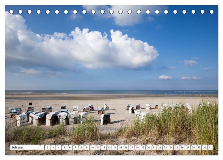 Produktbild: Spiekeroog - Momente einer Reise (Tischkalender 2027 DIN A5 quer), CALVENDO Monatskalender