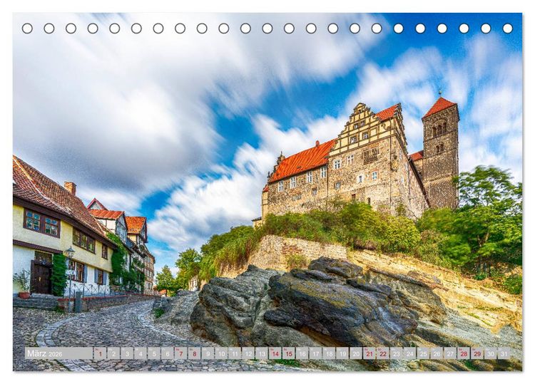 Produktbild: Quedlinburg - 1000 Jahre Geschichte im Harz (Tischkalender 2026 DIN A5 quer), CALVENDO Monatskalender