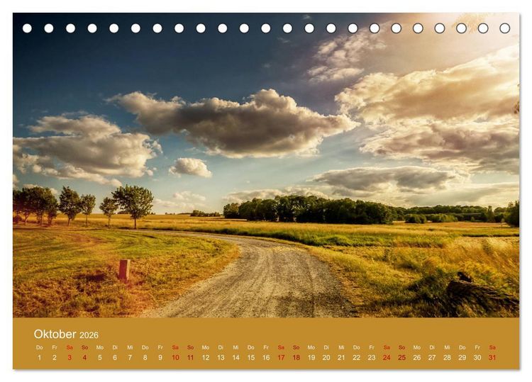 Produktbild: Sommerlichter - Stimmungsvolle Landschaftsbilder (Tischkalender 2026 DIN A5 quer), CALVENDO Monatskalender