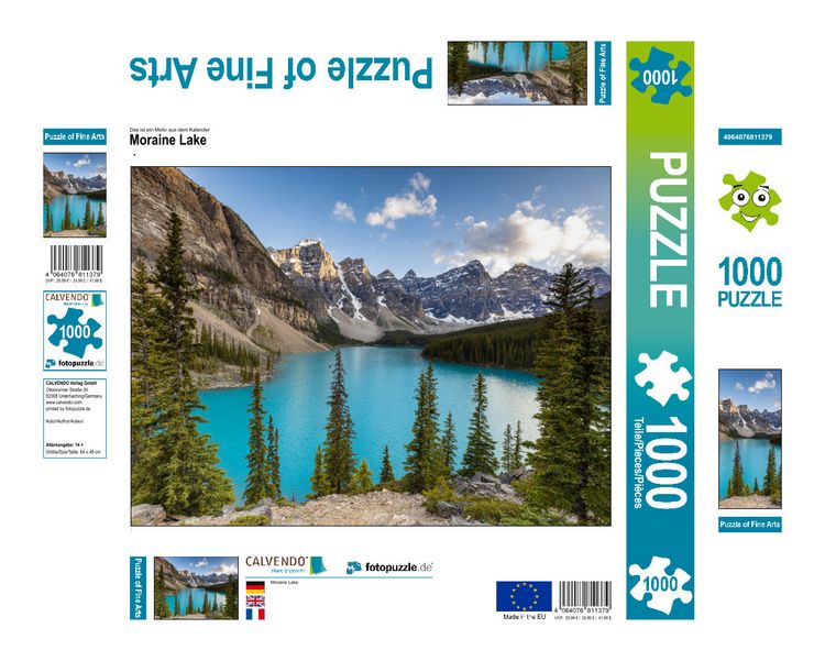 Produktbild: CALVENDO Puzzle Moraine Lake | 1000 Teile Lege-Gr&ouml;&szlig;e 64x48cm Foto-Puzzle f&uuml;r gl&uuml;ckliche Stunden
