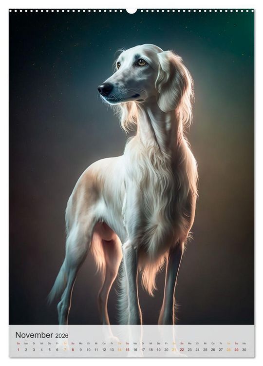 Produktbild: Persischer Windhund (hochwertiger Premium Wandkalender 2026 DIN A2 hoch), Kunstdruck in Hochglanz