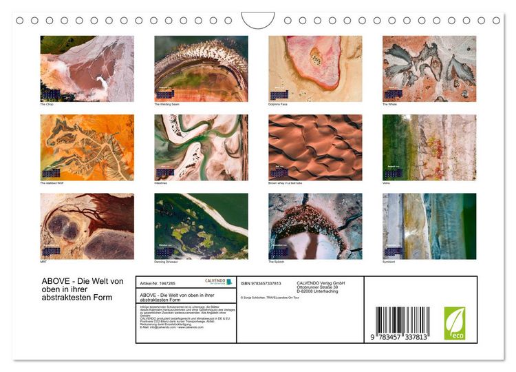 Produktbild: ABOVE - Die Welt von oben in ihrer abstraktesten Form (Wandkalender 2026 DIN A4 quer), CALVENDO Monatskalender