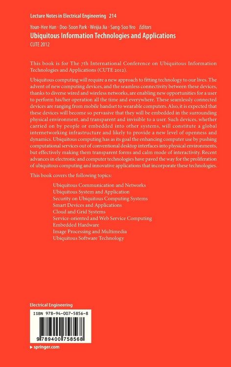 Produktbild: Ubiquitous Information Technologies and Applications
