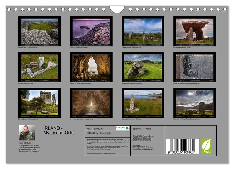 Produktbild: IRLAND - Mystische Orte (Wandkalender 2026 DIN A4 quer), CALVENDO Monatskalender