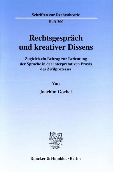 Produktbild: Rechtsgespr&auml;ch und kreativer Dissens.