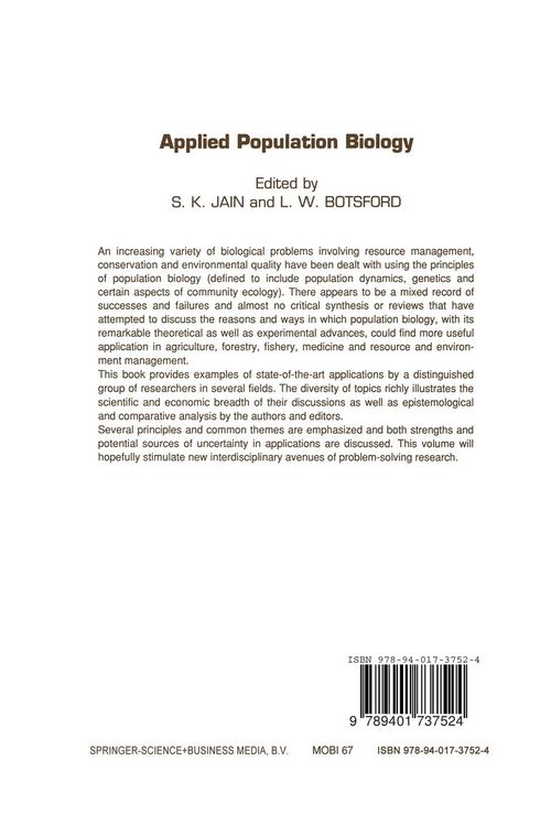 Produktbild: Applied Population Biology