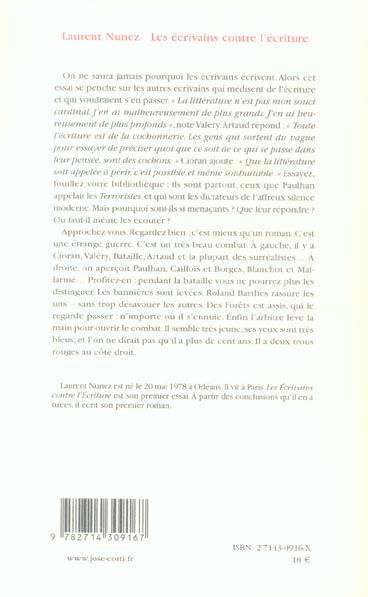 Produktbild: Ecrivains Contre l'Ecriture