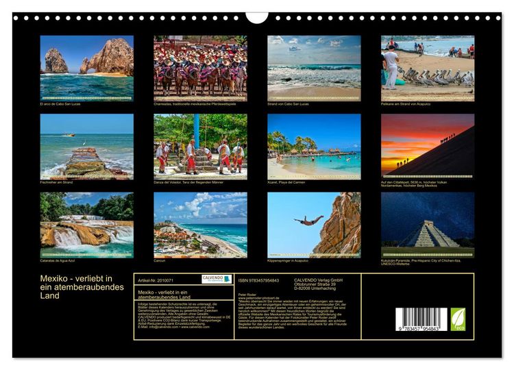 Produktbild: Mexiko - verliebt in ein atemberaubendes Land (Wandkalender 2026 DIN A3 quer), CALVENDO Monatskalender