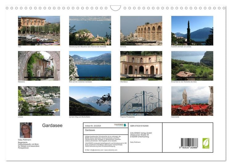 Produktbild: Gardasee (Wandkalender 2026 DIN A3 quer), CALVENDO Monatskalender