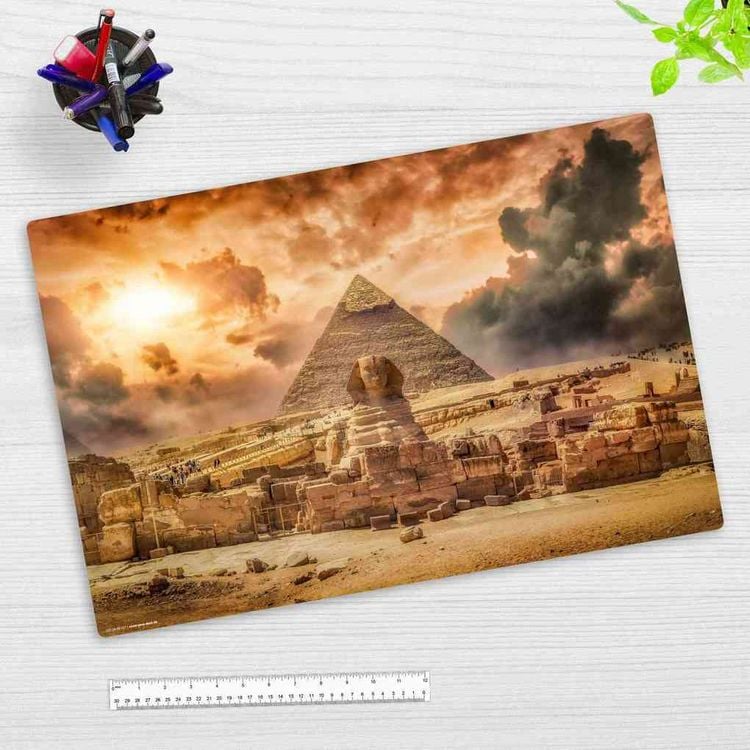 Produktbild: Cover-your-desk Schreibtischunterlage f&uuml;r Kinder Pyramiden Sphinx in &Auml;gypten, aus hochwertigem Vinyl, 60 x 40 cm