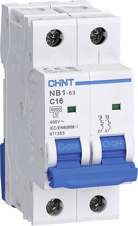 Produktbild: Chint 179642 NB1L Leitungsschutzschalter 2polig 10A