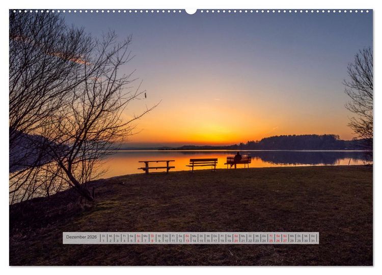 Produktbild: Rund um den Wallersee (Wandkalender 2026 DIN A2 quer), CALVENDO Monatskalender