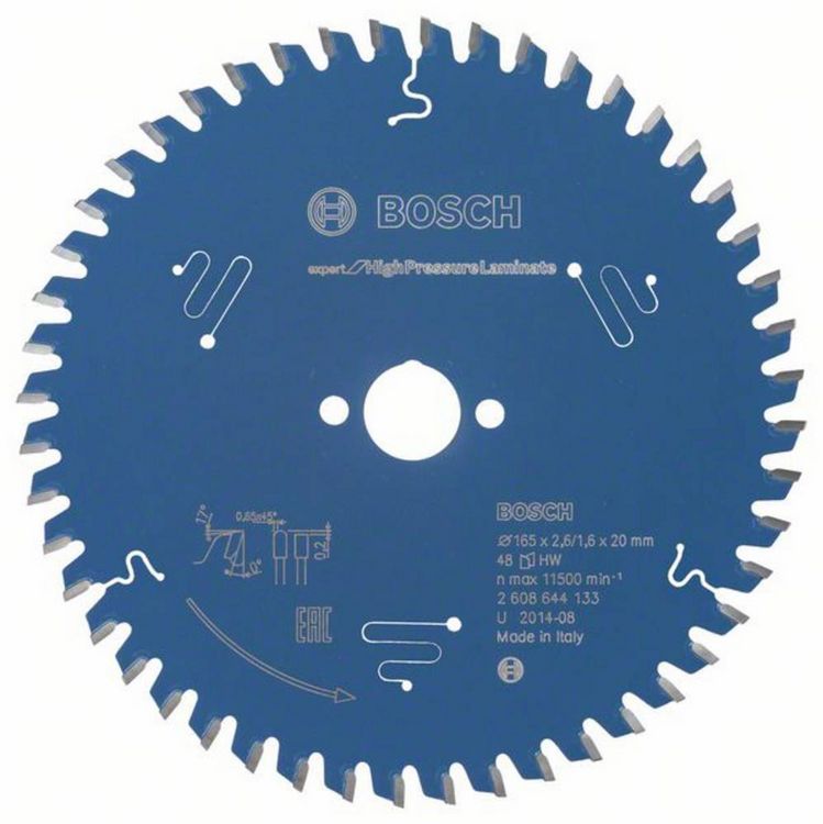 Produktbild: Bosch Accessories Expert for High Pressure Laminate 2608644133 Kreiss&auml;geblatt 165 x 20 x 1.6 mm Z&auml;hneanzahl: 48 1 St.