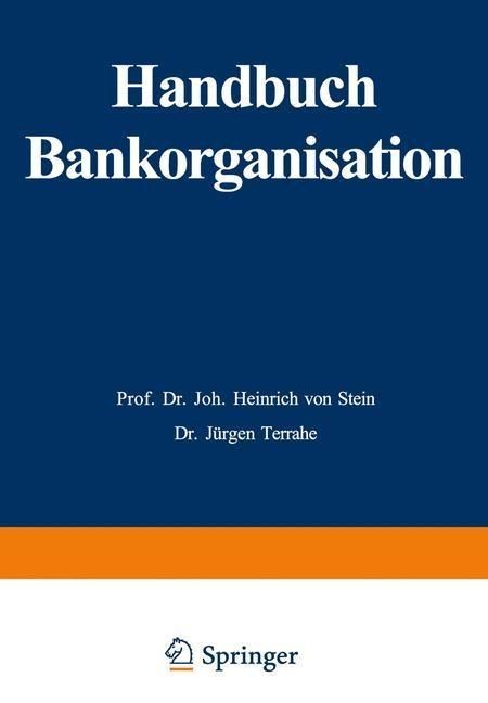 Produktbild: Handbuch Bankorganisation