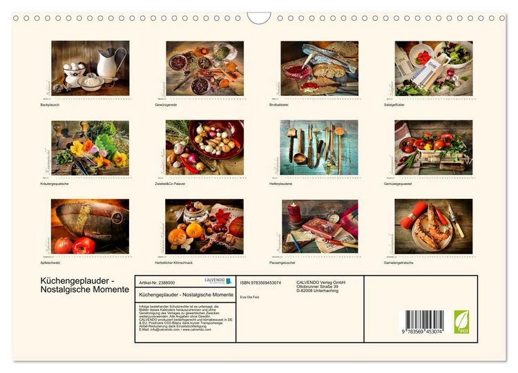 Produktbild: K&uuml;chengeplauder - Nostalgische Momente (Wandkalender 2027 DIN A3 quer), CALVENDO Monatskalender