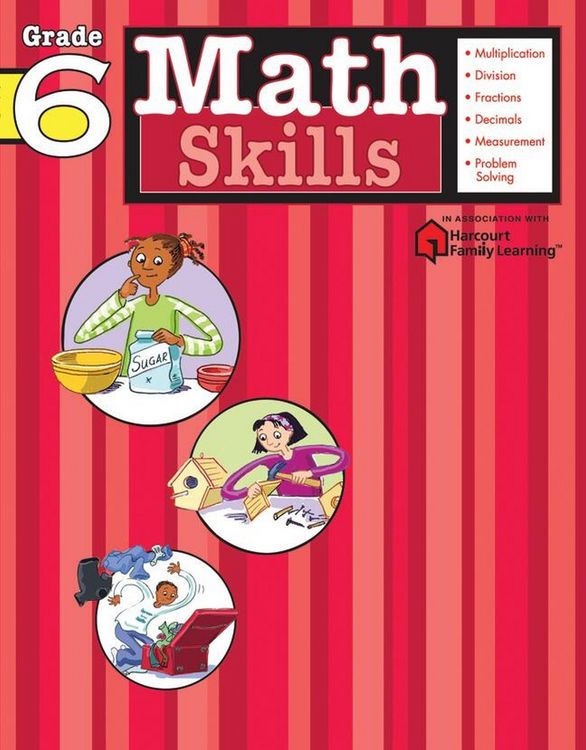 Produktbild: Math Skills: Grade 6 (Flash Kids Harcourt Family Learning)