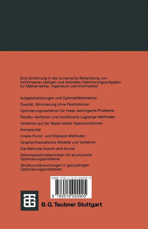 Produktbild: Numerik der Optimierung