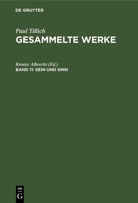 Produktbild: Sein und Sinn