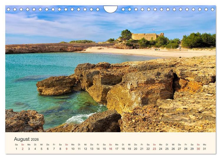 Produktbild: Costa Dorada - Die Goldene K&uuml;ste Spaniens (Wandkalender 2026 DIN A4 quer), CALVENDO Monatskalender