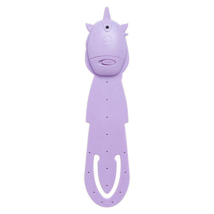 Produktbild: Flexilight Pals Leselicht (Einhorn) - lila - 2 in 1 Leselampe & Lesezeichen - LED Leselicht - Geschenk für Leser, Buchliebhaber - Deutsche Ausgabe