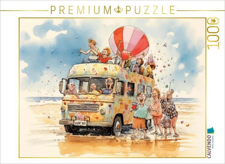 Produktbild: CALVENDO Puzzle Strandfreuden | 1000 Teile Lege-Gr&ouml;&szlig;e 64x48cm Foto-Puzzle f&uuml;r gl&uuml;ckliche Stunden