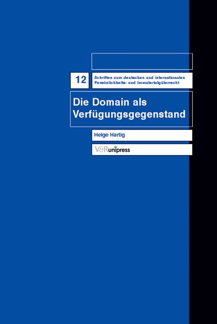 Produktbild: Die Domain als Verf&uuml;gungsgegenstand