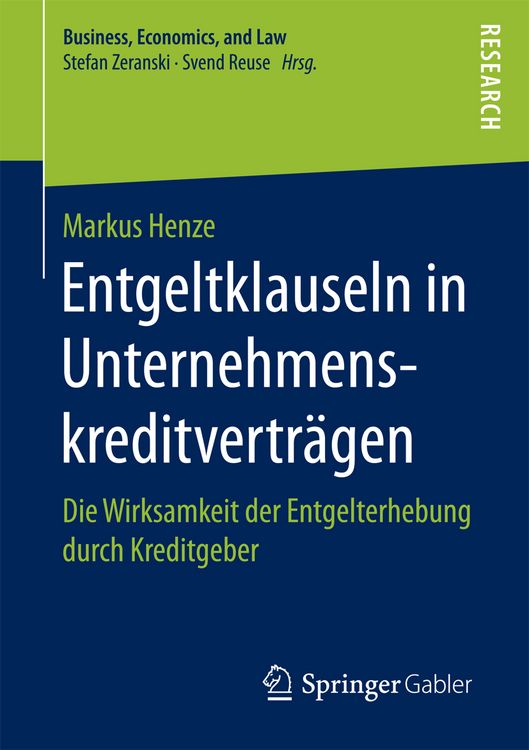 Produktbild: Entgeltklauseln in Unternehmenskreditvertr&auml;gen