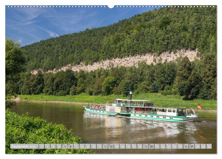 Produktbild: S&Auml;CHSISCHE SCHWEIZ - M&auml;rchenland an der Elbe (Wandkalender 2026 DIN A2 quer), CALVENDO Monatskalender