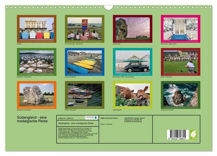 Produktbild: S&uuml;dengland - eine nostalgische Reise (Wandkalender 2026 DIN A3 quer), CALVENDO Monatskalender