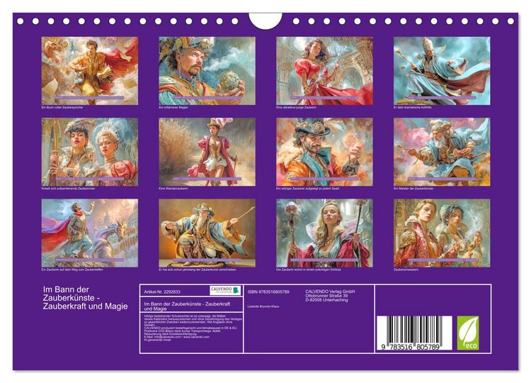 Produktbild: Im Bann der Zauberk&uuml;nste - Zauberkraft und Magie (Wandkalender 2027 DIN A4 quer), CALVENDO Monatskalender