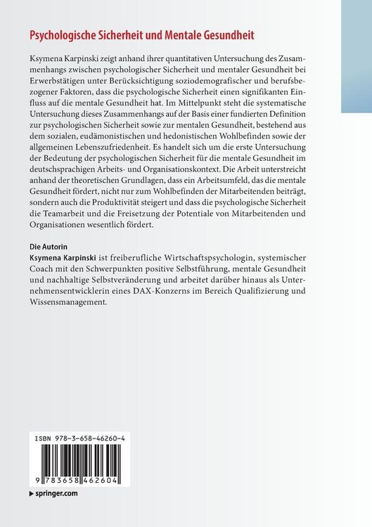 Produktbild: Psychologische Sicherheit und Mentale Gesundheit
