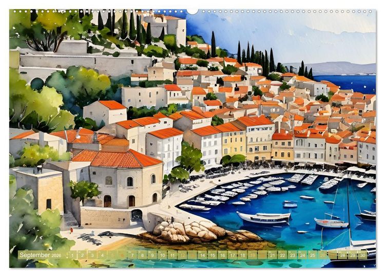 Produktbild: Urlaubsparadies Kroatien (hochwertiger Premium Wandkalender 2026 DIN A2 quer), Kunstdruck in Hochglanz