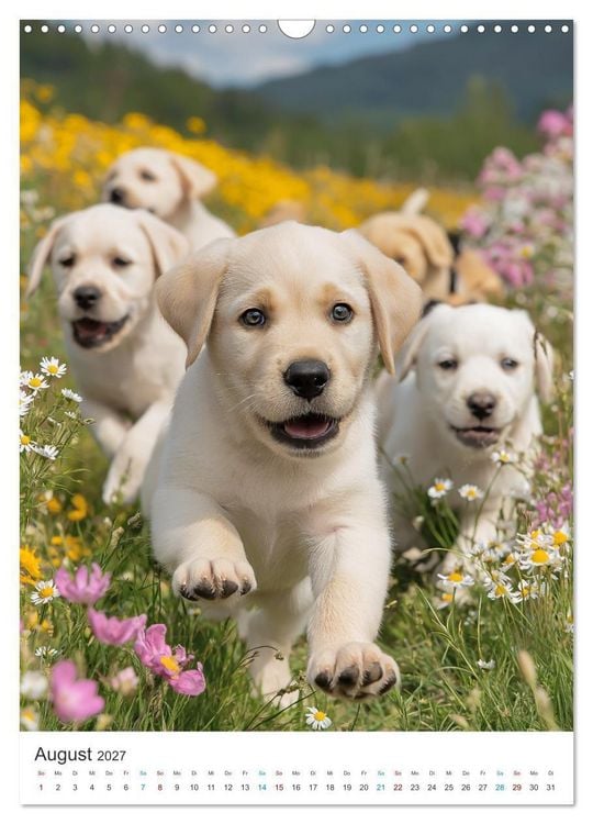 Produktbild: Mein Jahr mit Labradoren (Wandkalender 2027 DIN A3 hoch), CALVENDO Monatskalender