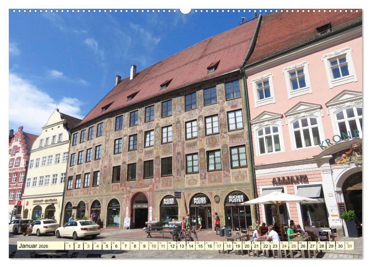 Produktbild: Unterwegs in Landshut (hochwertiger Premium Wandkalender 2026 DIN A2 quer), Kunstdruck in Hochglanz