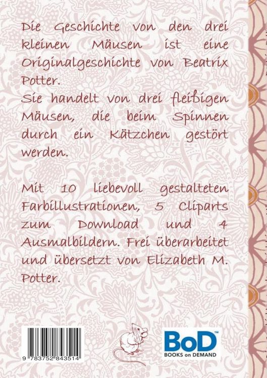 Produktbild: Die Geschichte von den drei kleinen M&auml;usen (inklusive Ausmalbilder und Cliparts zum Download)