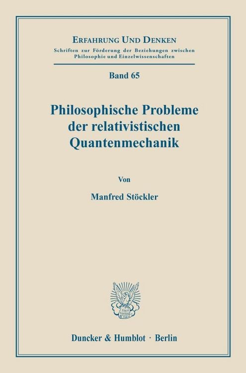 Produktbild: Philosophische Probleme der relativistischen Quantenmechanik.